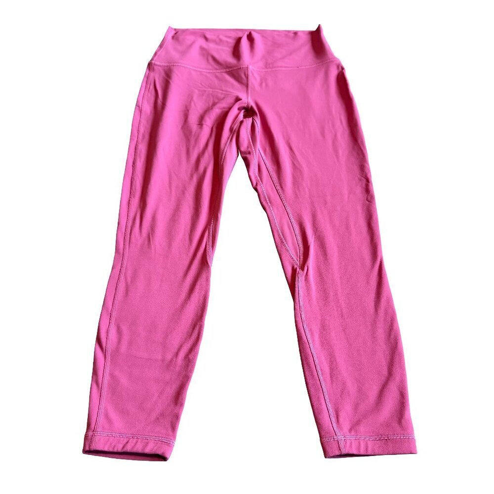 Lululemon Align High-Rise Cropped Leggings Bright Pink Athletic Athleisure Sz 10